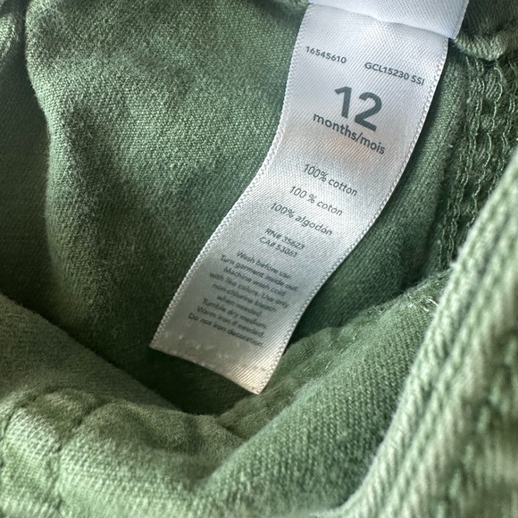 Carter’s Baby green overalls size 12 months - Picture 7 of 8